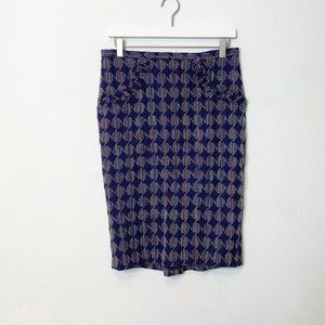 Anthropologie Eva Franco rainbow pencil skirt size 10